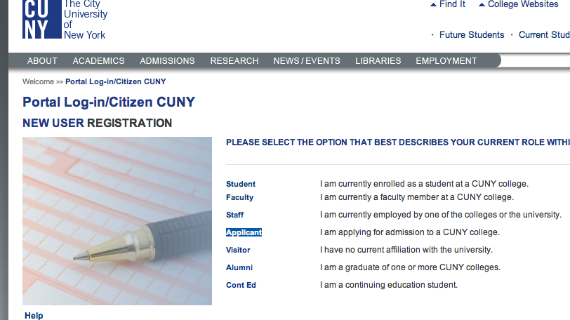 Suny applicant id number